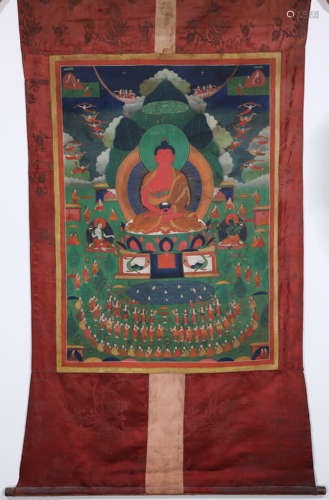 ANCIENT TIBETAN THANGKA