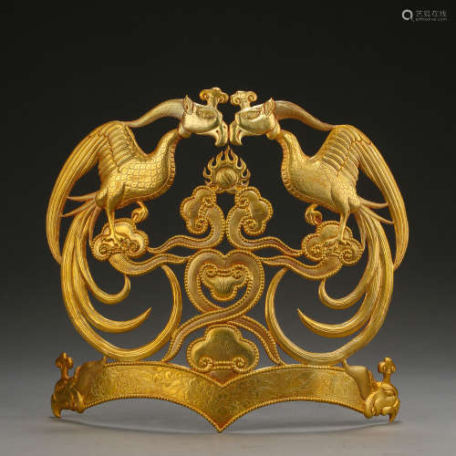 CHINESE LIAO DYNASTY PURE GOLD CROWN
