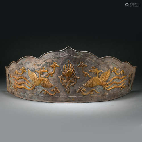 LIAO DYNASTY, CHINA, SILVER WAISTBAND, PARTIAL GILT