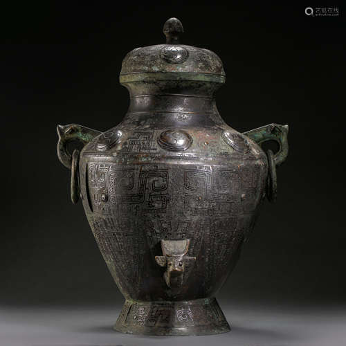 ANCIENT CHINESE BRONZE CONTAINER