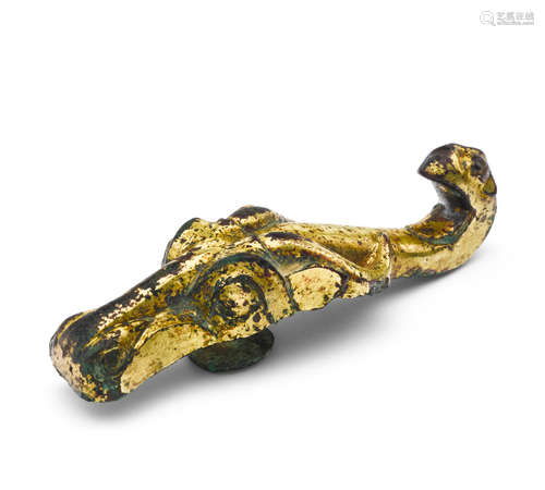 A gilt bronze garment hook Warring States period