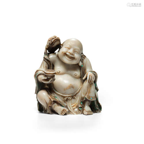 A SOAPSTONE FIGURE OF LIU HAI