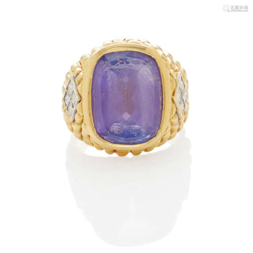 Gold, Tanzanite and Diamond Ring