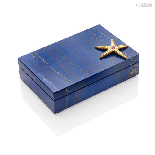 Lapis Lazuli, Ruby and Gold Box