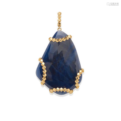 Paolo Costagli: Gold and Rose-cut Sapphire Pendant