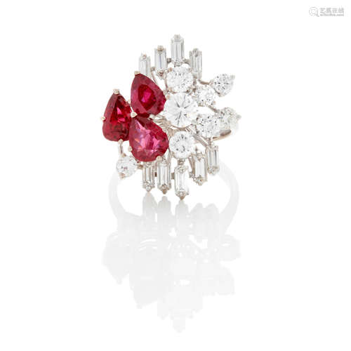 White Gold, Ruby and Diamond Ring