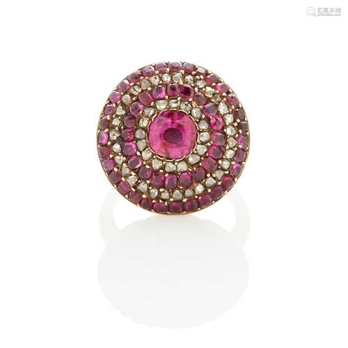 Gold, Ruby And Diamond Ring