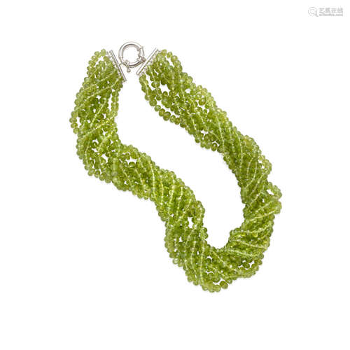 Peridot Torsade Necklace