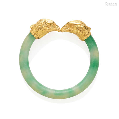 Gold and Jadeite Bangle