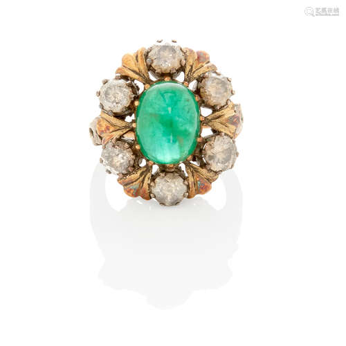 Emerald and Diamond Ring