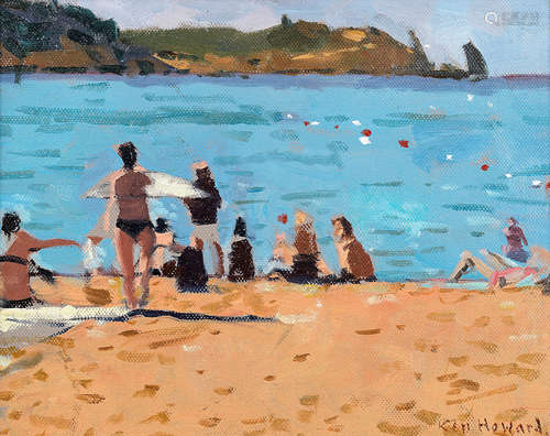 Ken Howard R.A. (British, born 1932) Beach Scene, Campese