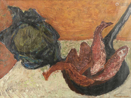 Zdzislaw Ruszkowski (Polish, 1907-1991) Fish and Cabbage