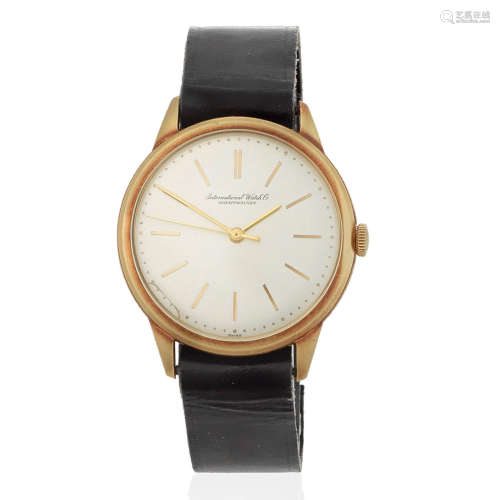 International Watch Company. An 18K gold manual wind wristwatch Ref: R604, Circa 1968