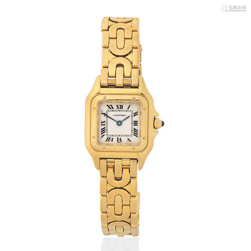 Cartier. A lady's 18K gold quartz bracelet watch Panthère, Ref: 1070/2, Circa 2000