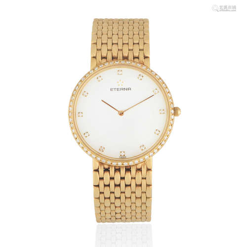 Eterna. An 18K gold and diamond set quartz bracelet watch Ref: 5001.68T-71, Purchased 18th December 1998