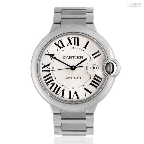 Cartier. A stainless steel automatic calendar bracelet watch Ballon Bleu, Ref: 3001, Circa 2010