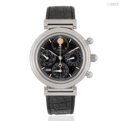 IWC. A stainless steel automatic perpetual calendar chronograph wristwatch Da Vinci Perpetual Calendar, Ref: 3750, Circa 2002