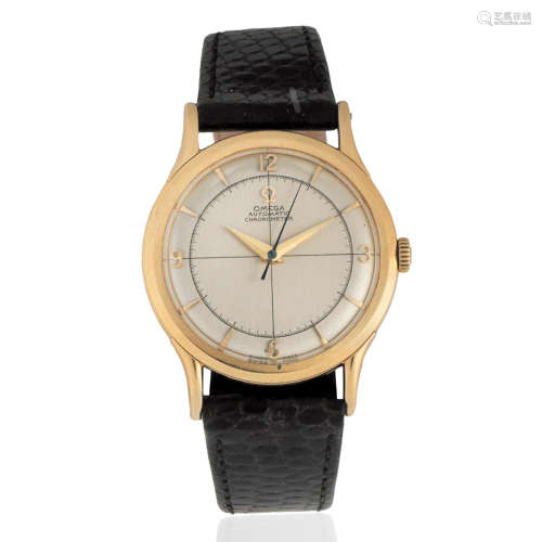 Omega. A 14K gold bumper automatic wristwatch Chronometer, Ref: 2516, Circa 1948