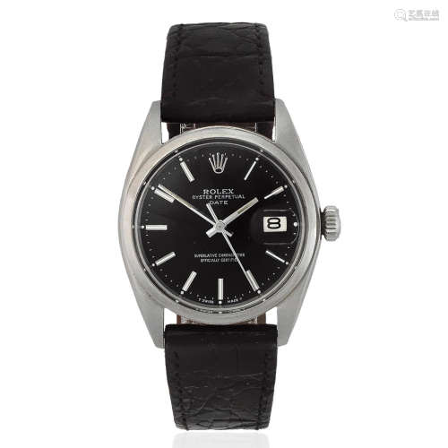 Rolex. A stainless steel automatic calendar wristwatch Oyster Perpetual Date, Ref: 1500, Circa 1966
