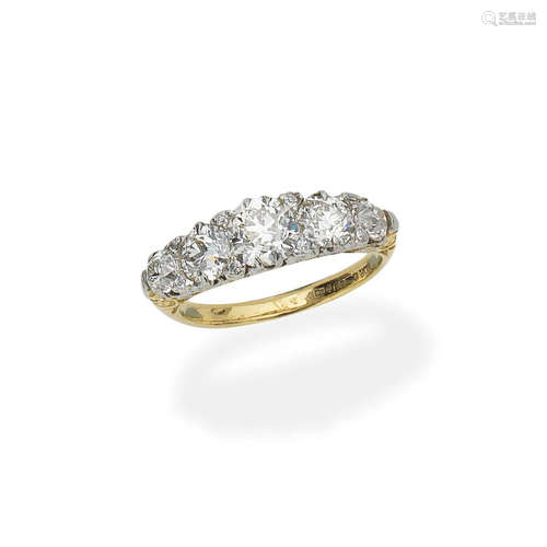 Diamond five-stone ring