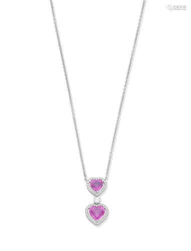 Graff: pink sapphire and diamond 'Constellation' pendant