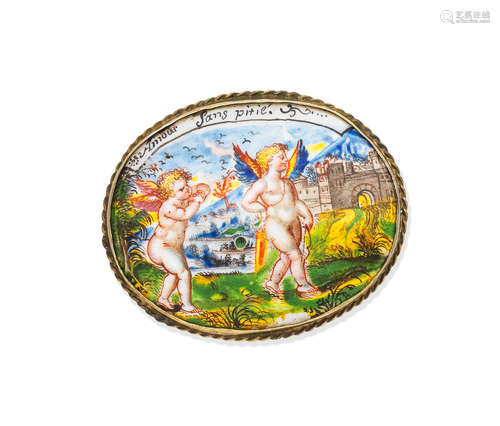 Enamel brooch, 17th-18th century