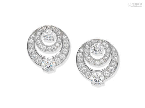 Graff: Pair of Diamond 'Circle' earrings