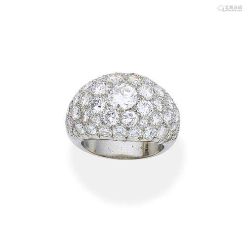 Diamond bombé ring