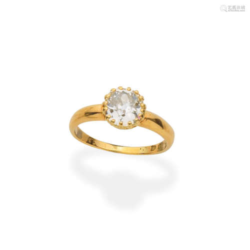 Diamond single-stone ring, 1889