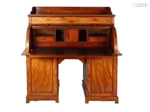 Mahogany cylinder desk