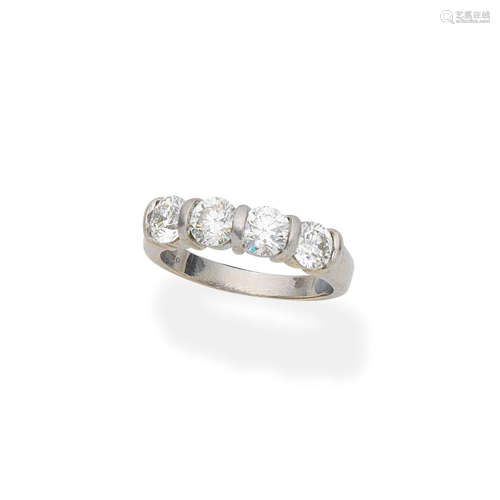 Diamond four-stone ring