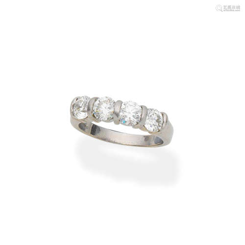 Diamond four-stone ring