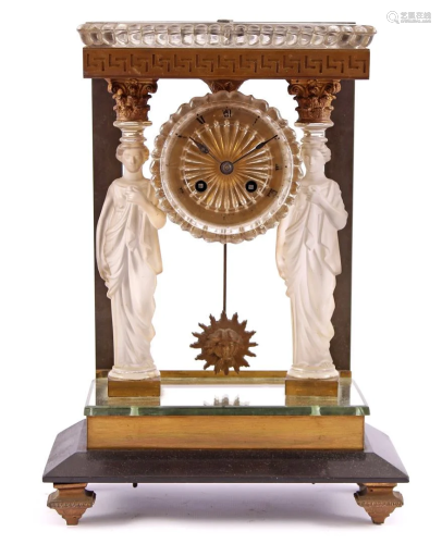 French Empire-style mantel clock