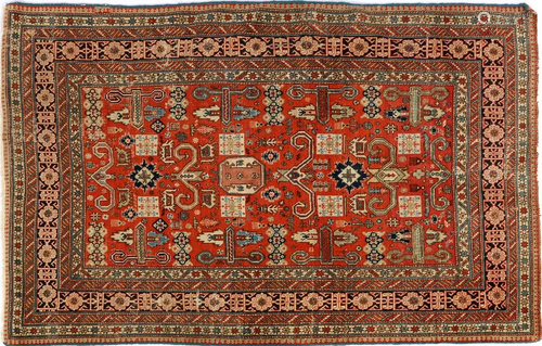 Hand-knotted wool carpet