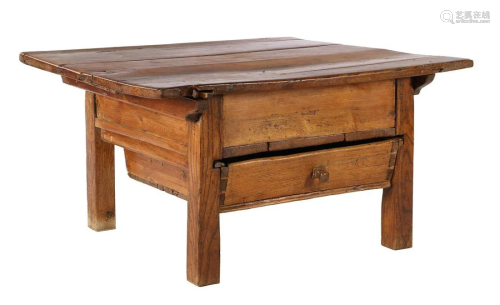 Chestnut table with drawer