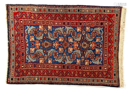 Oriental hand-knotted rug