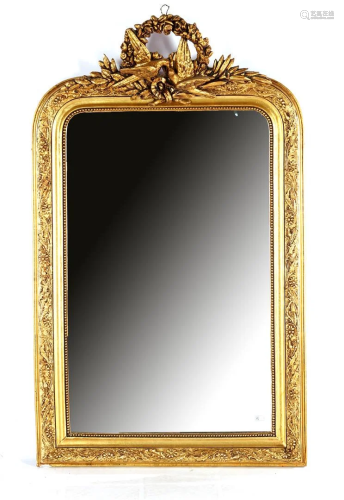 Mirror in a gold-colored frame