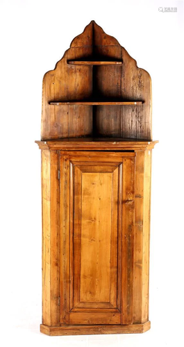 Pine corner cabinet