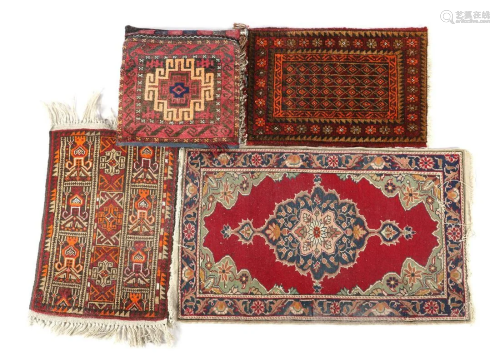 3 Oriental hand-knotted rugs
