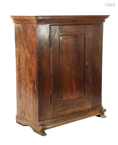 Solid oak 1-door spindle cabinet