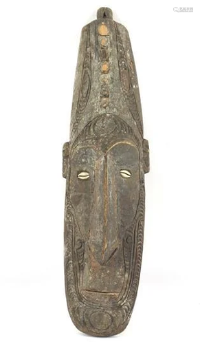 African wooden face