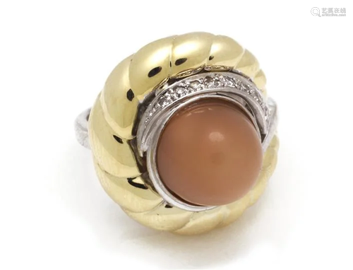 Bicolor gold fantasy ring