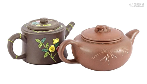 2 Yixing teapots