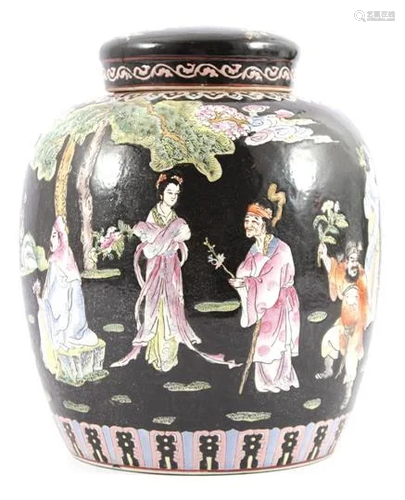 Oriental porcelain pot