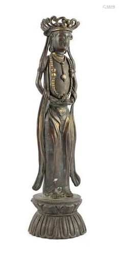 Bronze standing Quanyin