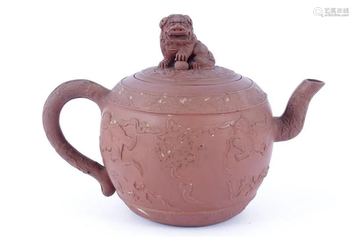 Yixing teapot ca.1750, 14.5 cm high, 508 grams.