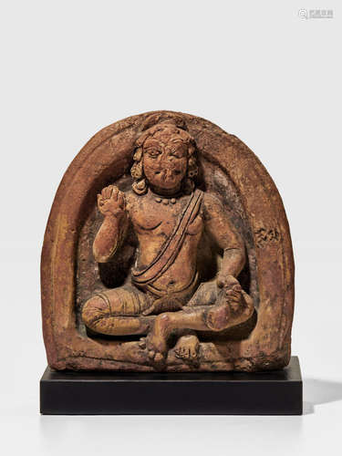 A TERRACOTTA RELIEF OF SOMA (CHANDRA), THE MOON GOD UTTAR PRADESH, GUPTA PERIOD, 6TH CENTURY