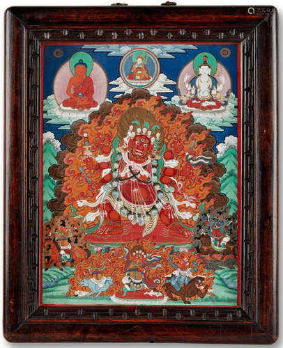 A THANGKA OF HAYAGRIVA QIANLONG PERIOD (1735-1796), YONGHEGONG STYLE