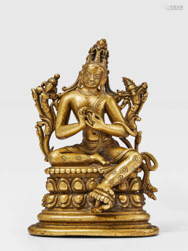 A BRASS FIGURE OF MAITREYA NORTHEASTERN INDIA, PALA PERIOD, 11TH/12TH CENTURY