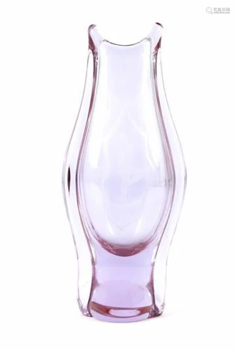 Purple glass decorative vase